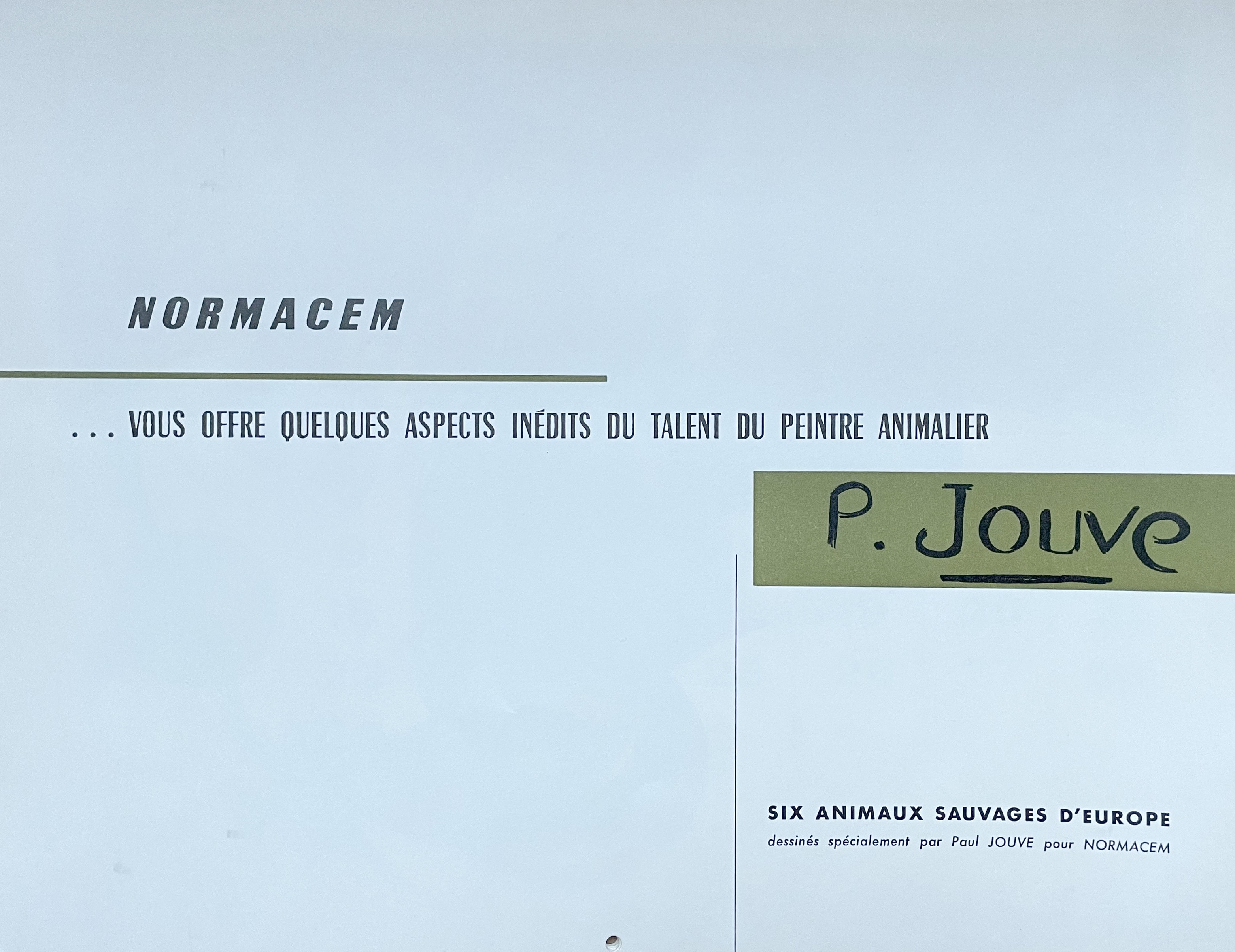 Calendrier Normacem. 1960.